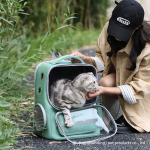 Grande Capacité Transparent Mode Espace Capsule Oxford Tissu + PVC Sac À Dos Chats Chiens Portable Respirant Voyage - Product Image 5
