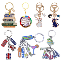 Porte-clés personnalisé en forme d'ours, peint au lithium, en zinc, cadeau de naissance personnalisable, motif ours personnalisé