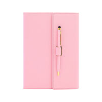 Carnet de notes rose en gros pour filles, magnifique journal avec stylo