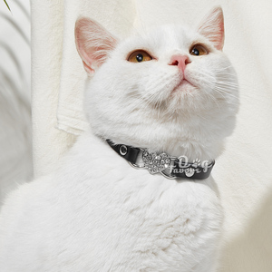 Amazon Explosive Pet Collar Peach Heart Diamond Leather Dog Cat Collar Soft Breathable Pet Collar