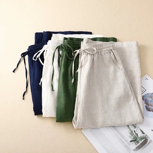 Pantaloni <span class=keywords><strong>Larghi</strong></span> Estivi da Donna OEM ODM - Pantaloni Casual a Vita Alta, <span class=keywords><strong>Comodi</strong></span> <span class=keywords><strong>e</strong></span> Traspiranti - Product Image 3
