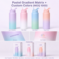 Bouteille isotherme personnalisée 1200 ml (40 oz) en acier inoxydable à double paroi, anti-fuite, avec paille, écologique, pour la gym et les voyages, avec affichage de la température