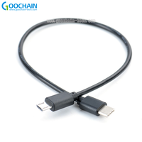 Kabel Data dan Pengisian Daya USB 5 Pin Tipe C ke Micro B PVC untuk Perangkat Port Micro, Ponsel Android, Laptop