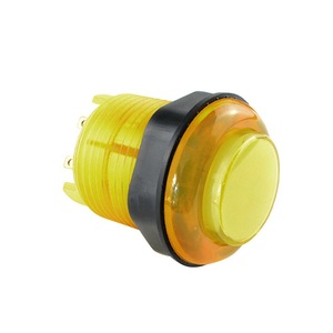 สวิตช์ปุ่มพลาสติกเรืองแสงสำหรับคอนโซลเกมอาร์เคด 28 ประเภทแบบเสียบพร้อมไฟสีแดงสีเขียวสีฟ้าสีเหลืองใส - Product Image 3