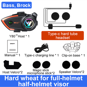 Auriculares Bluetooth para Casco de Motocicleta, Intercomunicador para Casco con Alcance de 500M para 2 Motociclistas, Modelo Y80 2X - Product Image 6