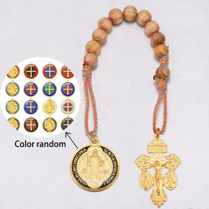 Rosarios Católicos Medalla de <span class=keywords><strong>San</strong></span> <span class=keywords><strong>Benito</strong></span> Crucifijo del Perdón Medallas Católicas de <span class=keywords><strong>San</strong></span> <span class=keywords><strong>Benito</strong></span> <span class=keywords><strong>con</strong></span> Cuentas de Madera Marrón Rosario de Bolsillo <span class=keywords><strong>Cruz</strong></span> para Hombre - Product Image 1