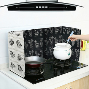 <b>Kitchen</b> aluminum <b>foil</b> splash guard, high-temperature resistant heat insulation board for gas stove, household cooking - Product Image 1