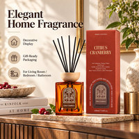 Diffuseur de parfum à bâtonnets très parfumé 200 ml en verre, diffuseur d'huiles essentielles pour la maison, chambre, salon, bureau