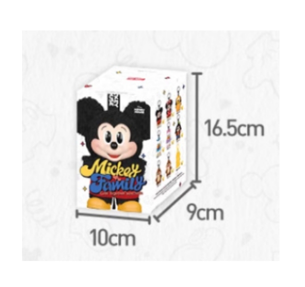 Hot Sale Poop Mart Mickey Family Vinyl Plush Kids Toys Blind Box Pendant Gift Surprise Anime Mystery Box