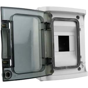 Boîtier de distribution Marlanvil 4 modules IP65 pour montage mural extérieur gris - Product Image 2