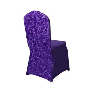 Housse de chaise Rose, plusieurs couleurs, taille universelle, polyester, lavable, housse de chaise à fleurs pour promotion - Product Image 1