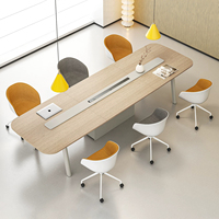 Meubles de bureau européens modernes sur mesure, table de conférence de 2,4 m, 2,8 m, 3,2 m pour 8, 10 ou 12 personnes