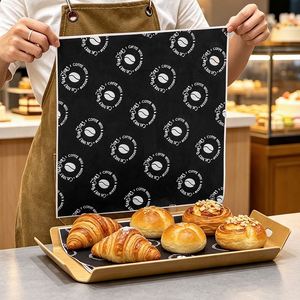 Papel Desechable Ecológico, Biodegradable, Resistente a la Grasa, Recubierto de PE, Impreso Personalizado, para Empacar Pan y Donas - Product Image 4