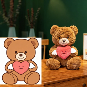 Nuovo Regalo di San Valentino: Orsacchiotto Gigante con Cuore, Morbido Peluche per Bambini, Orsacchiotto con Simbolo d'<span class=keywords><strong>Amore</strong></span> per Ragazze - Product Image 1