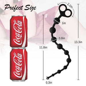 Sexbay OEM/ODM Plug anal et anneau de traction central 10 billes en silicone médical, personnalisable en couleur pour hommes et femmes - Product Image 3