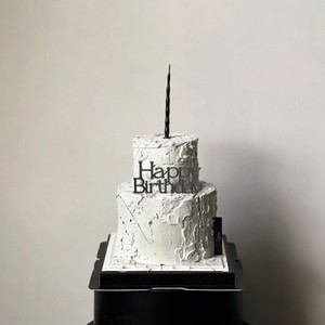 ปลั๊กอินอะคริลิคตกแต่งเค้ก รูปน้ำผึ้งและน้ำตาล สำหรับตกแต่งเค้กสุขสันต์วันเกิด สไตล์มินิมอล โทนสีดำ ทอง เงิน - Product Image 3