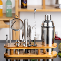 Professionelles Cocktail-Barset Edelstahl Mixologie-Werkzeuge Bar-Cocktail-Shaker-Set Reise-Cocktail-Shaker-Set