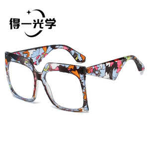 Square Eyeglasses <b>Frames</b> Blue <b>Pink</b> Glitter Full-<b>Frame</b> Anti-blue Light Unisex - Product Image 2