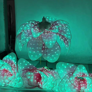 กระโปรงดอกไม้ LED เรืองแสงสุดวิเศษออกแบบได้ตามต้องการชุดการแสดงส่วนตัวสำหรับขบวนพาเหรดคอสเพล<span class=keywords><strong>ย์</strong></span>ชุดนางฟ้าดอกไม้ - Product Image 1