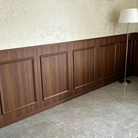 Panel de Revestimiento de Pared de PVC WPC con Acabado de Madera de Nogal de Lujo para Decoración de Interiores de Villas, Revestimiento de Paredes, Decoración de Paredes de TV