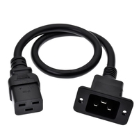 Cordon d'alimentation à montage sur panneau C19 à C20, câble d'extension d'alimentation IEC 320 C19 femelle à C20 mâle pour PDU UPS SJT 14AWG ( 3*2.08mm)