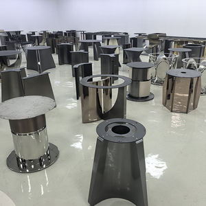 Modern paslanmaz çelik mermer masa bacak desteği kaya plaka ETFB dikdörtgen yemek masası baz otel oturma odası atölye için - Product Image 4