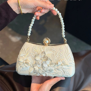 Nouvelle Pochette de Soirée en PU Tendance pour Femme, Sac à Main Portable à Deux Fermetures Éclair, Forme Classique, de Luxe, pour Mariage et Soirée Habillée - Product Image 1