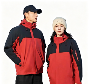Veste à capuche 3-en-1 pour femmes et hommes, norme <span class=keywords><strong>nationale</strong></span> GB32614, ensemble deux pièces, tenue de randonnée en plein air, respirante, coupe-vent - Product Image 2