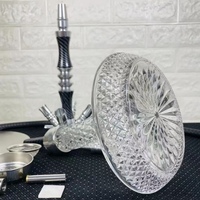 Ensemble de chicha Crystalia de haute qualité, style arabe et russe, 4 tuyaux, en fibre de carbone et métal, portable pour fêtes, clubs, bars et restaurants, Shisha, Chicha