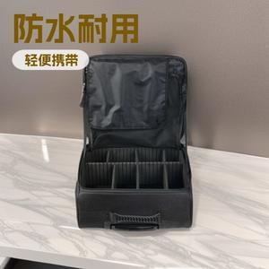 Estuche de Maquillaje Profesional Obox, Caja de Almacenamiento de Cosméticos de Gran Capacidad con Capa Extensible, Apertura con Cremallera, Tela Oxford Negra - Product Image 4