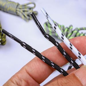 Cordones Redondos de Poliéster de 4 mm con Diseño de Puntos Blancos y Negros, Antideslizantes, Resistentes y Duraderos, para Botas de Escalada y Botas Martin - Product Image 3
