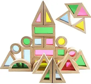 木制积木木制字母积木益智玩具儿童木纹积木玩具