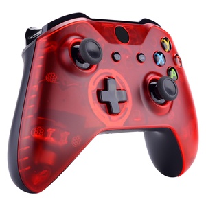 Custom Extremerate Repair Parts <b>Gamepad</b> Accessories DIY Clear Red Top Front Housing Shell Case for Xbox One S Slim Controller - Product Image 4