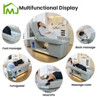 Bac à Shampoing de Salon avec Vasque, Fauteuil Lave-Tête Électrique, Pédicure, Lit de Spa Japonais pour la Tête