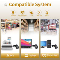 Lecteur de codes-barres Gps pour entrepôt Scanner de codes-barres portable 2D Système de gestion des stocks Pistolet à balayage de codes laser 1D