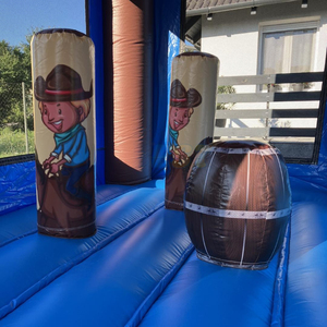 Castillo Inflable Comercial de Alta Calidad con Tobogán, Diseño Vaquero Occidental, para Fiestas - Product Image 3