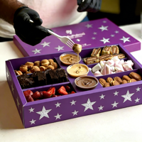 Boîte à gâteaux, boîte à biscuits, boîte à desserts, boîte à desserts personnalisée, plateau en papier, boîte à trempette, boîte de traiteur, boîte de fête