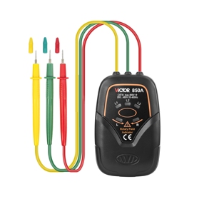 เครื่องทดสอบลำดับ3เฟสแบบไม่สัมผัส VICTOR 850/850A, AC 600V สูงสุด, ตัวบ่งชี้ช่วงความถี่20-400Hz - Product Image 1