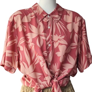 Aloha personalizzato stampato 100% Rayon <span class=keywords><strong>viscosa</strong></span> <span class=keywords><strong>donna</strong></span> Hawaii Button up camicia a maniche corte camicetta <span class=keywords><strong>donna</strong></span> top per le vacanze - Product Image 5