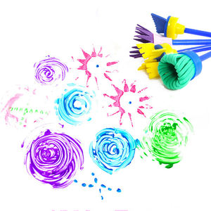 EDUSense絵画ツール描画ツールセット子供学習ダイイスポンジアート用品ブラシカスタマイズ感覚教育玩具 - Product Image 6