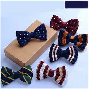 Smoking Lavorato A Maglia Bowtie Bambini del Legame di Arco di Spessore di Un Ponte Pre Legato Regolabile di Lavoro A Maglia Cravatte Casual - Product Image 3