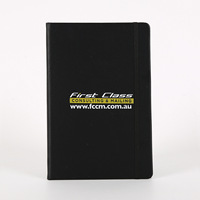 Carnet à couverture rigide en cuir PU noir avec coutures apparentes A4/A5/A6, journal personnalisable avec logo, livraison rapide, cadeau de bureau
