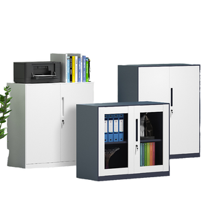 Archivador de hierro para oficina blanco moderno, gabinete de datos bajos, desmontaje, casillero de borde fino estrecho, archivador, taller de Metal - Product Image 6