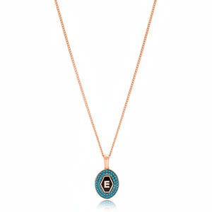 Pierre Turquoise E lettre pendentif turc vente en gros bijoux en argent Sterling 925 faits à la main - Product Image 2