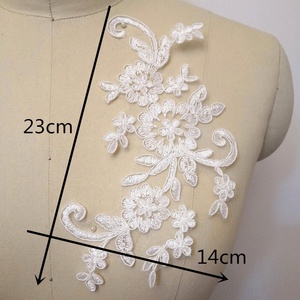 Handmade DIY trang trí nội thất nhà mới hòa tan trong nước cặp hoa ren cho đám cưới Mạng che mặt quần áo phụ kiện làm lưới vải - Product Image 1