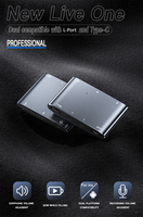 Station d'accueil USB-C BOYI avec protection OTP, contrôle du volume et chargement pour téléphone portable et tablette, adaptateur de diffusion en direct