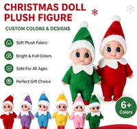 Poupée en peluche personnalisée de Noël, figurine douce en tissu, 6 couleurs, décorations de fêtes, cadeau pour enfants, décoration de fête à domicile, vente en gros