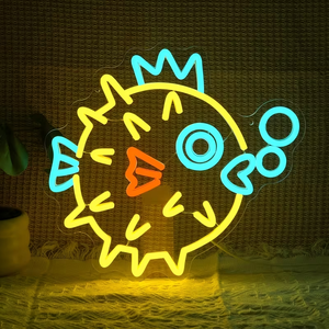 Lampe néon LED Murale en Forme de <span class=keywords><strong>Poisson</strong></span> <span class=keywords><strong>Rouge</strong></span> Mignon, Dimmable, Alimentée par USB, en Silicone, Étanche IP67, Lumière du Jour 5000K, pour Enfants - Product Image 3