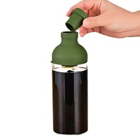 Bouteille d'eau réutilisable en verre soufflé à la main de 450 ml (15 oz) avec filtre pour boissons froides, thé infusé à froid, vin et jus