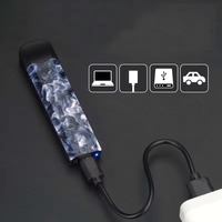 Briquet USB de luxe Weipu personnalisé, portable, en plastique, électrique, pour cigarettes, avec boîtes vides et technique de miroir, design d'usine